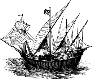 14th Century Ship Clip Arts - Caravel Ships 15th Century, HD Png Download PNG image with transparent background