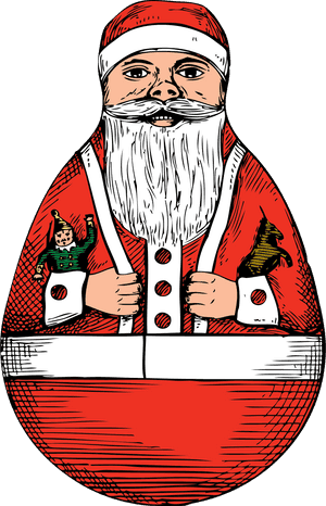 Vintage Santa Claus Illustration PNG with transparent background