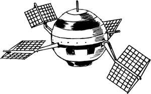 Vintage Satellite Illustration PNG Image