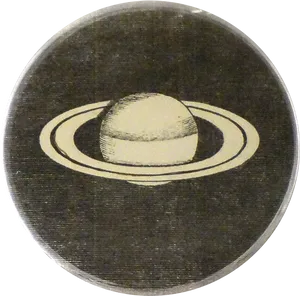 Vintage Saturn Illustration PNG Image