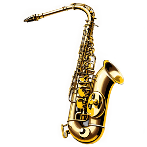 Vintage Saxophone Illustration PNG 05252024 PNG