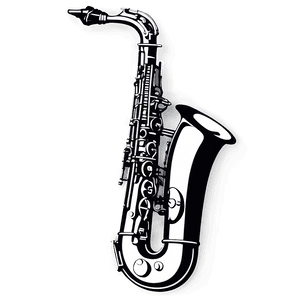 Vintage Saxophone Illustration PNG bao58 PNG