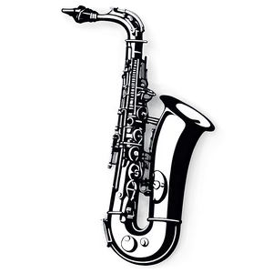 Vintage Saxophone Illustration Png Bao58 PNG Image