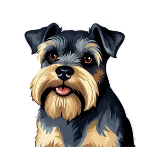 Vintage Schnauzer Illustration Png 06262024 PNG Image