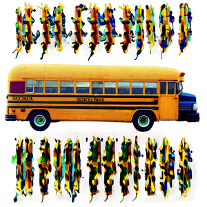 Vintage School Bus Side View PNG 05242024 PNG