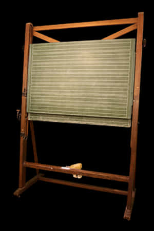 Vintage School Chalkboardwith Eraser PNG image with transparent background