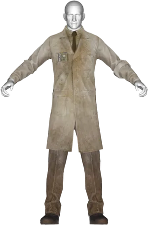 Vintage Scientist Mannequin PNG Image