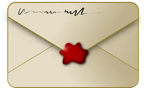 Vintage Sealed Envelope PNG Image