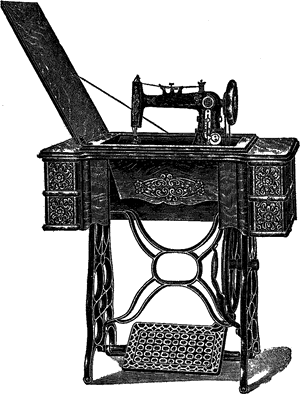 Table Vintage Sewing Machine Clip Arts - Vintage Sewing Machine Transparent Background, HD Png Download PNG with transparent background