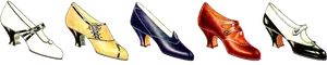 Vintage Shoes Collection PNG Image