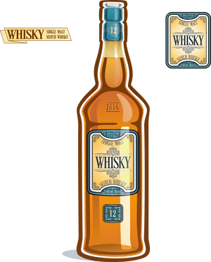 Whisky Beer Wine Liqueur Bottle - Botella De Licor Png, Transparent Png PNG image with transparent background