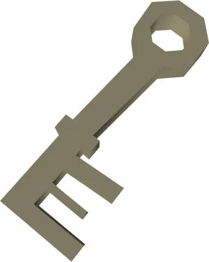 Vintage Skeleton Key Graphic PNG Image