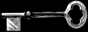Key Old Skeleton - Key Black And White, HD Png Download PNG