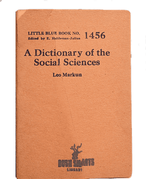 Vintage Social Sciences Dictionary Cover PNG image with transparent background