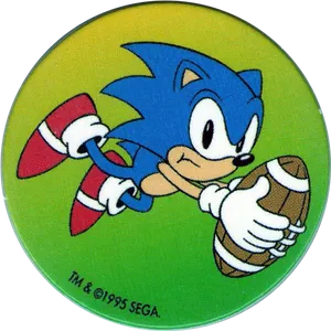 Vintage Sonic Holding Ring1995 PNG Image