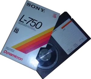 Vintage Sony Betamax Cassette L750 PNG Image