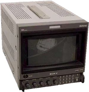 Vintage Sony C R T Monitor PNG Image