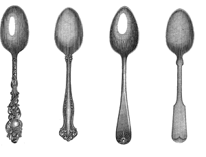 Vector Spoon Black - Vintage Spoon Clip Art, HD Png Download PNG image with transparent background