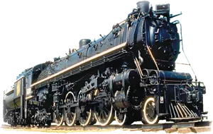 Vintage Steam Locomotive Side View PNG Image