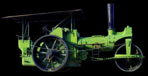 Vintage Steam Tractor Isolated PNG with transparent background