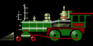 Vintage Steam Train Illustration PNG with transparent background