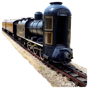 Vintage Steam Train Tracks Png Qdh PNG Image