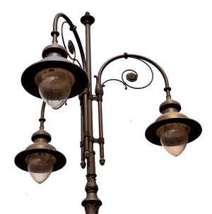Vintage Street Lamp Design PNG image with transparent background