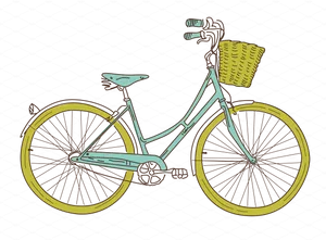 Vintage Style Bicycle Illustration PNG Image