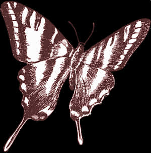 Vintage Style Butterfly Illustration PNG image with transparent background