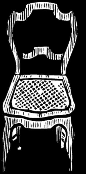 Vintage Style Chair Illustration PNG with transparent background