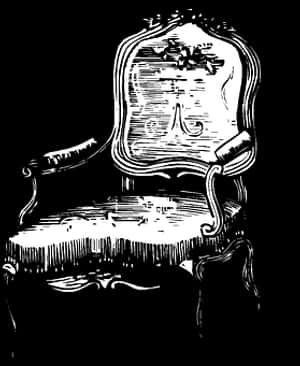 Vintage Style Chair Illustration PNG with transparent background