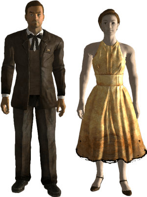 Vintage Style Gentlemanand Lady PNG image with transparent background