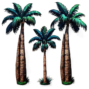 Vintage Style Palms Png Yeh PNG Image