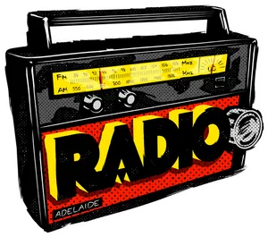 Vintage Style Portable Radio PNG Image