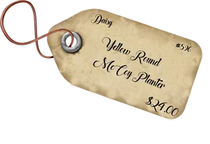 Vintage Style Price Tag PNG Image