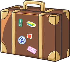 Transparent Vintage Suitcases Clipart - Transparent Bag Emoji Png, Png Download PNG image with transparent background