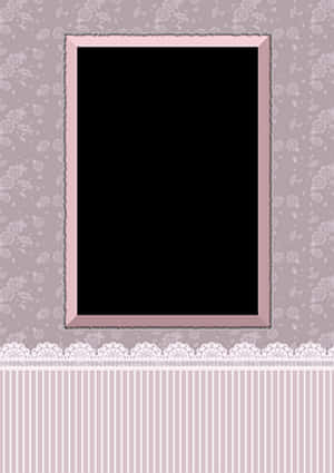 Vintage Styled Empty Frame Wallpaper PNG image with transparent background