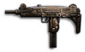 Vintage Submachine Gun Isolated PNG Image