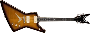 Vintage Sunburst Electric Guitar PNG Image