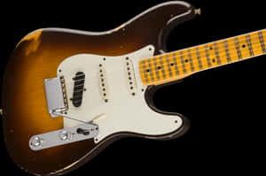 Vintage Sunburst Electric Guitar PNG image with transparent background