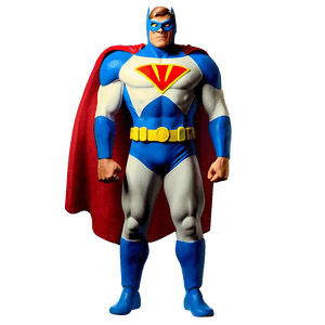 Vintage Superhero PNG wyt PNG image with transparent background