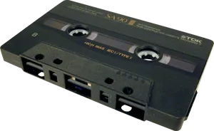 Vintage T D K S A90 Cassette Tape PNG Image