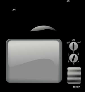 Vintage T V Vector Illustration PNG image with transparent background