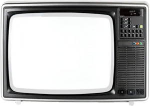 Vintage Television Black Screen PNG Image