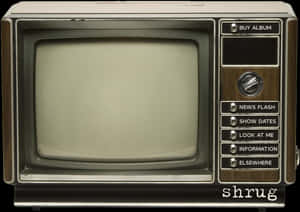 Vintage Television Buttonsand Screen PNG image with transparent background