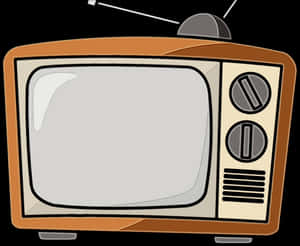 Vintage Television Cartoon PNG image with transparent background