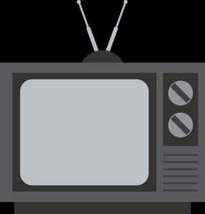 Vintage Television Graphic PNG image with transparent background