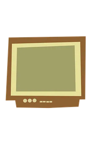 Vintage Television Graphic PNG Image