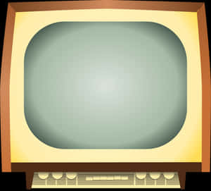 Vintage Television Illustration PNG image with transparent background
