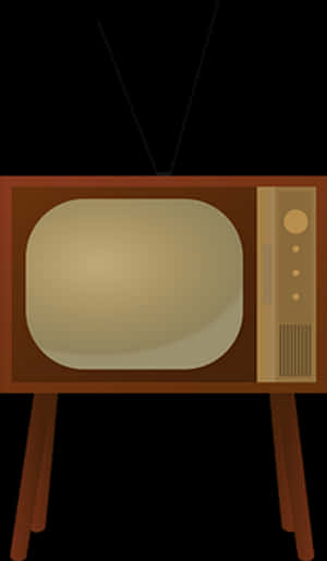Vintage Television Illustration PNG image with transparent background
